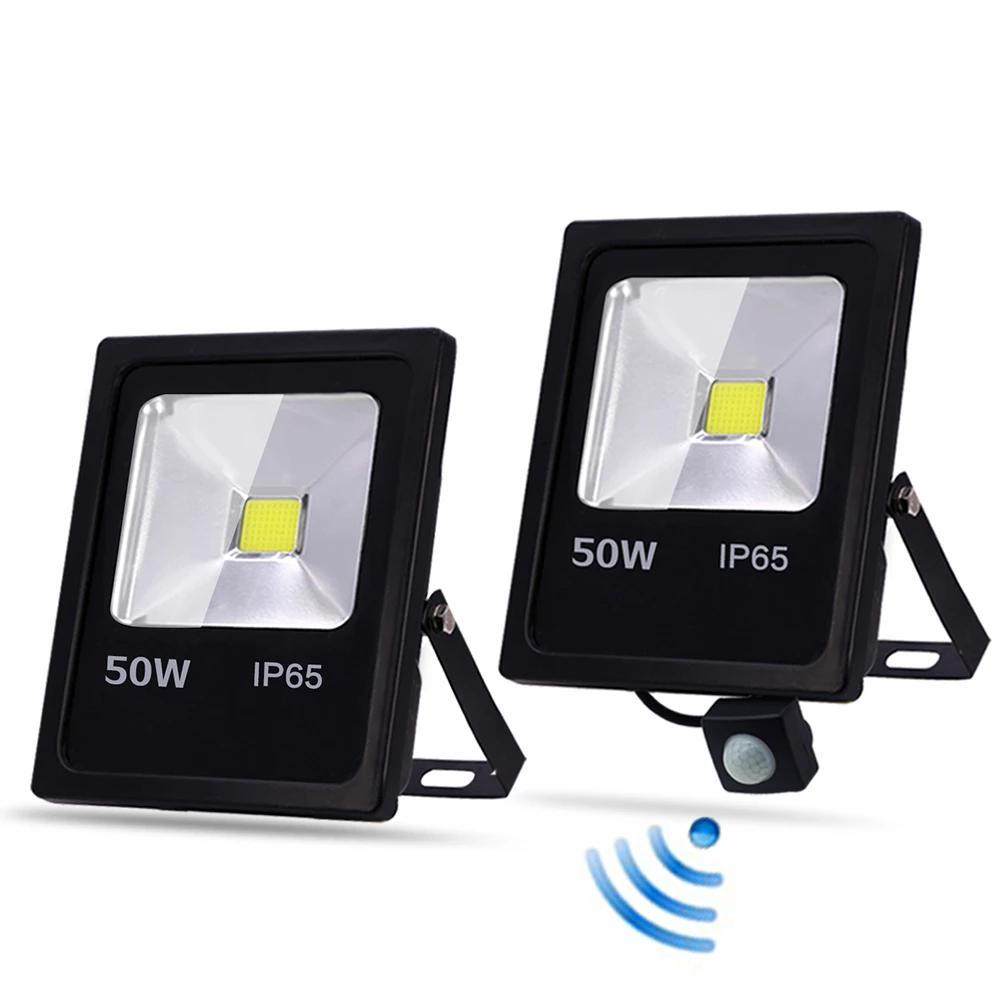 Motion Sensor LED Flood Light 10W 30W 50W 220V Floodlights searching lamp IP65 Reflector Outdoor lighting led exterior SpotLight