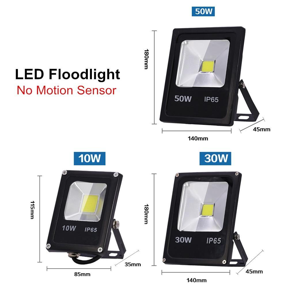 Motion Sensor LED Flood Light 10W 30W 50W 220V Floodlights searching lamp IP65 Reflector Outdoor lighting led exterior SpotLight