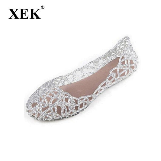 women sandals breathable shoes crystal jelly nest crystal sandals