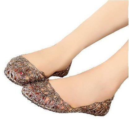 women sandals breathable shoes crystal jelly nest crystal sandals