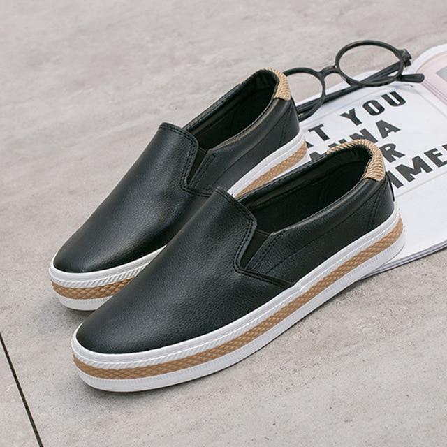 High Quality Soft Leather Shoes Women Flats Fashion Ladies Loafers
