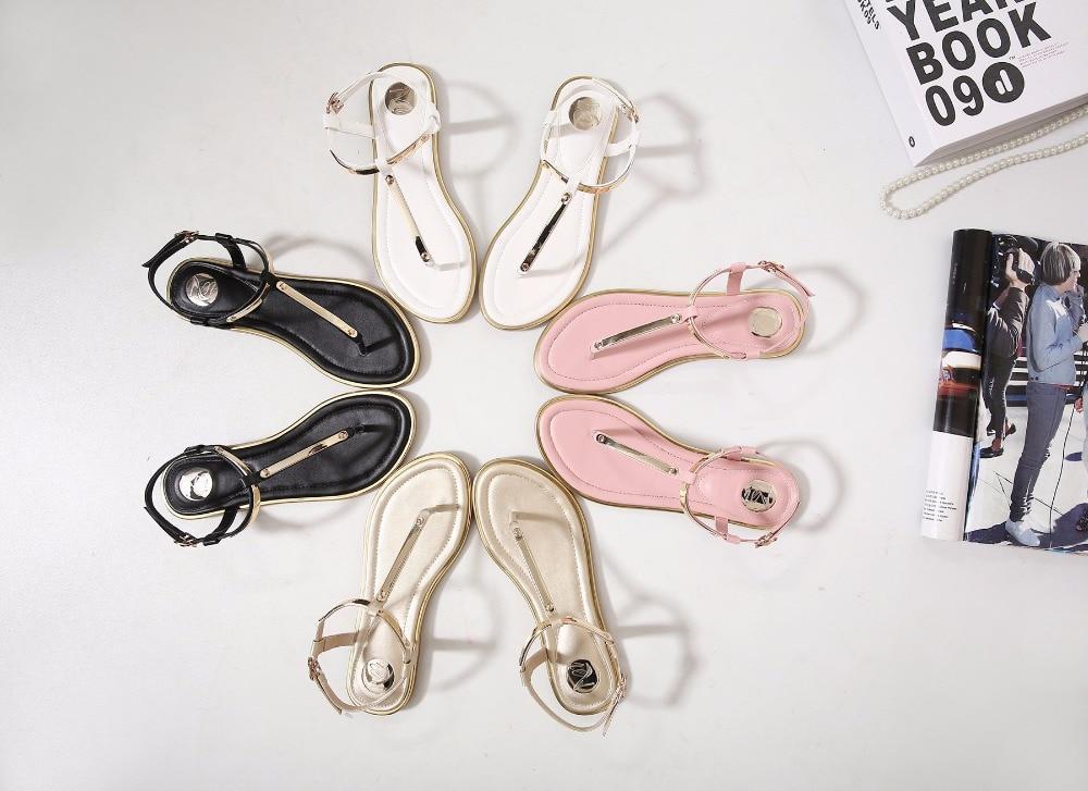 Women sandals sexy thin belt flat sandals for women