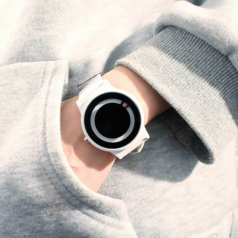 s New Arrival Trend no pointer Concept watch Simple creative brand Woman Men watches Relogio Feminino