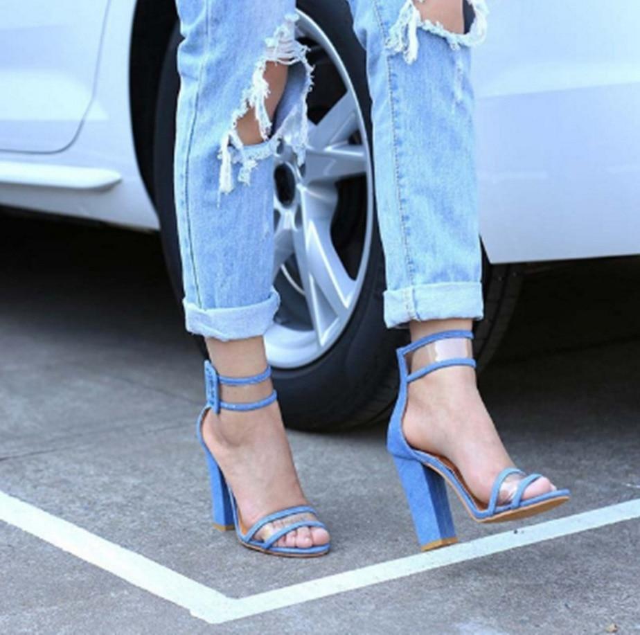 PVC Women Platform Sandals Super High Heels Waterproof Female Transparent Crystal Wedding Shoes