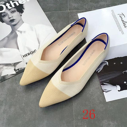 New Women's Casual flats bailarinas luxury Brand Shallow Mouth Pointed Ballet Female Boat Shoes