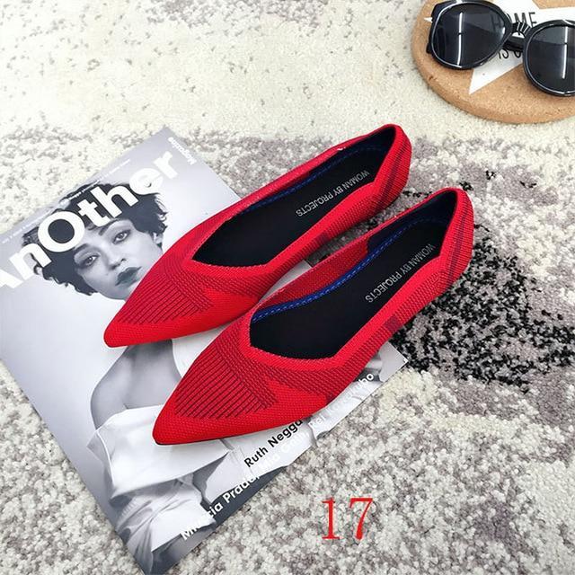 New Women's Casual flats bailarinas luxury Brand Shallow Mouth Pointed Ballet Female Boat Shoes