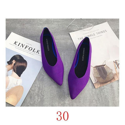 New Women's Casual flats bailarinas luxury Brand Shallow Mouth Pointed Ballet Female Boat Shoes