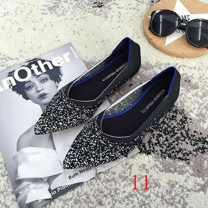 New Women's Casual flats bailarinas luxury Brand Shallow Mouth Pointed Ballet Female Boat Shoes