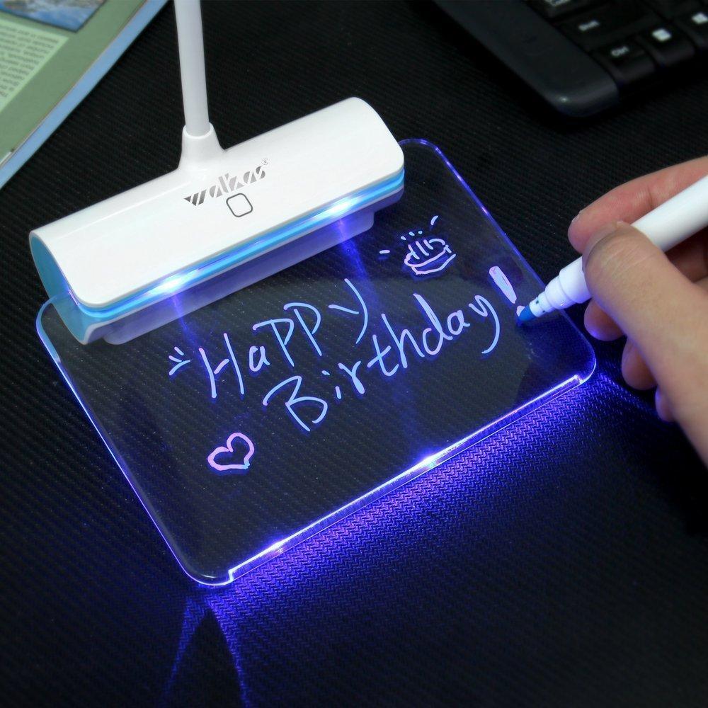 Newest Design Rechargeable Desk Lamp LED Light with Message Board Touch Switch Best Gift for Students Kids