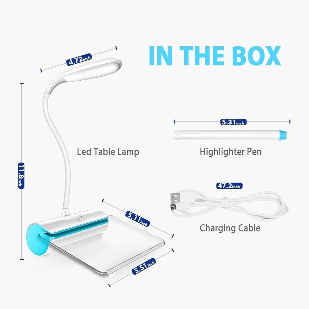 Newest Design Rechargeable Desk Lamp LED Light with Message Board Touch Switch Best Gift for Students Kids