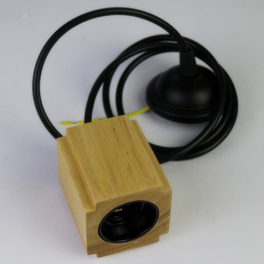 Industrial Wood Pendant Light