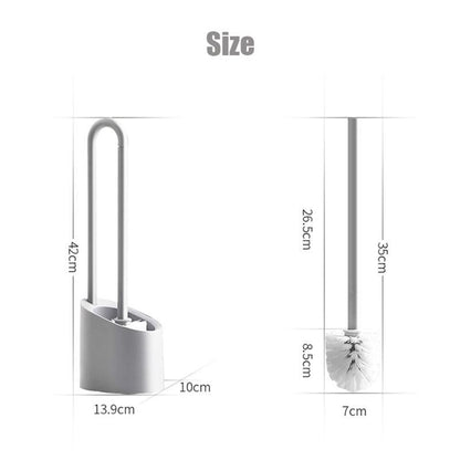 Bathroom Magnetic Cleaning Brush PP Plastic Bathroom Accessories Set Home Long Handle Shower Room Portable Toilet Brush