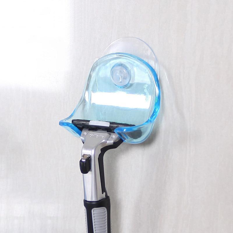 Suction Cup Razor Rack Razor Holder Suction Cup Shaver Storage Rack Wall Hook Hangers Towel Home Bathroom Accessories Set