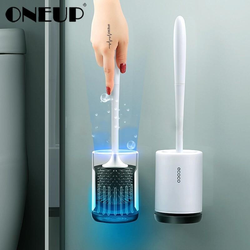 Toilet Brush Rubber Head Holder Cleaning Brush For Toilet Wall Hanging Household Floor Cleaning Bathroom Accessories