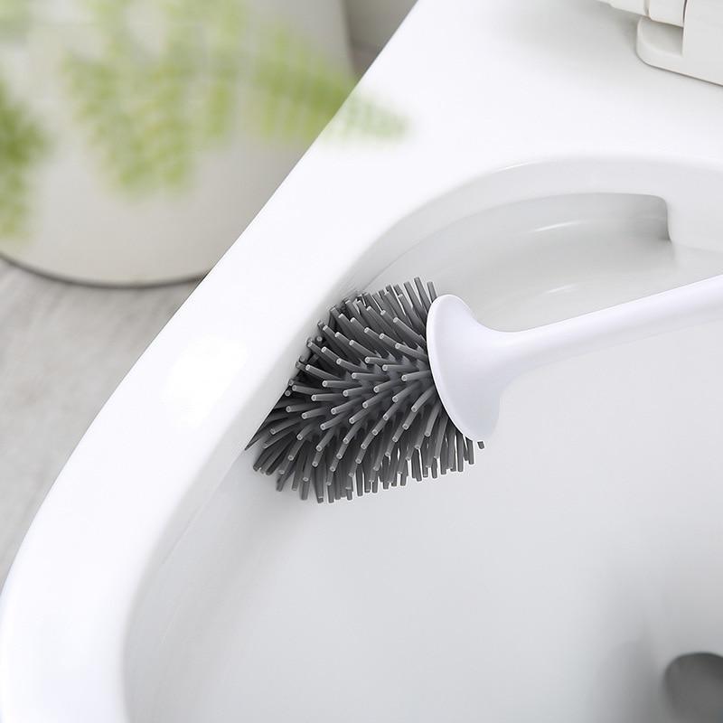 Toilet Brush Rubber Head Holder Cleaning Brush For Toilet Wall Hanging Household Floor Cleaning Bathroom Accessories