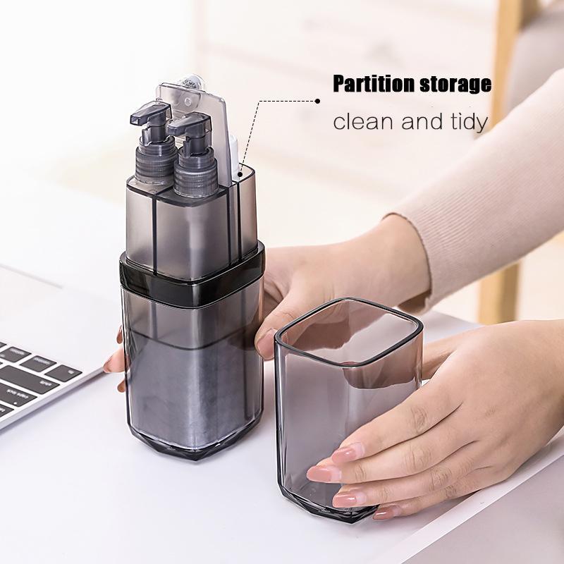 Travel Wash Cup Portable Travel Toiletries Toothpaste Toothbrush Partition Storage box Outdoor Bathroom Accessories Sets