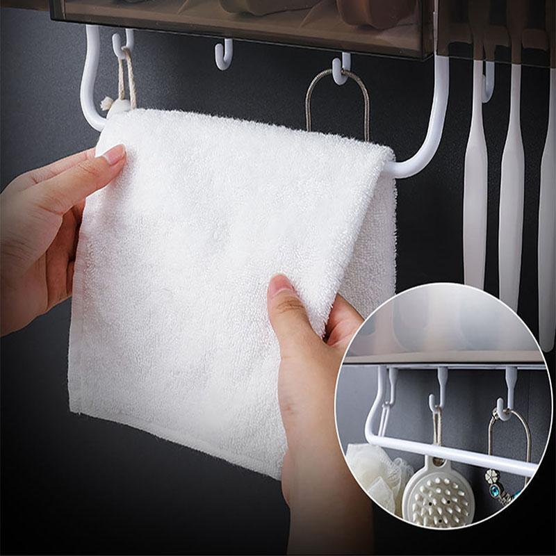 toothbrush holder toothpaste squeezer dispenser bathroom accessories sets 5 pcs bathroom storage box case household items