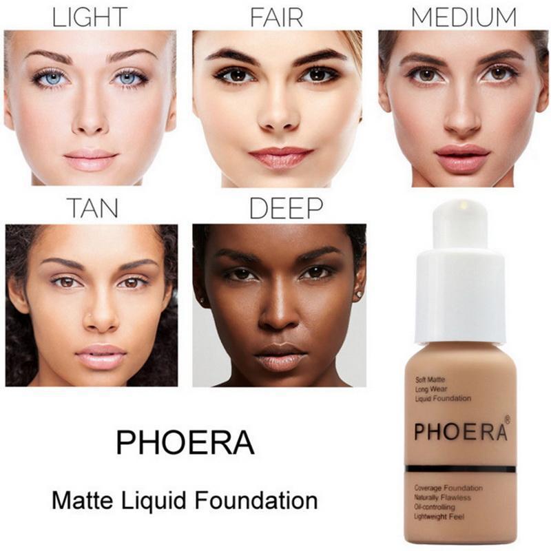 PHOERA Foundation Soft Matte Full Coverage Liquid Face Makeup Cream