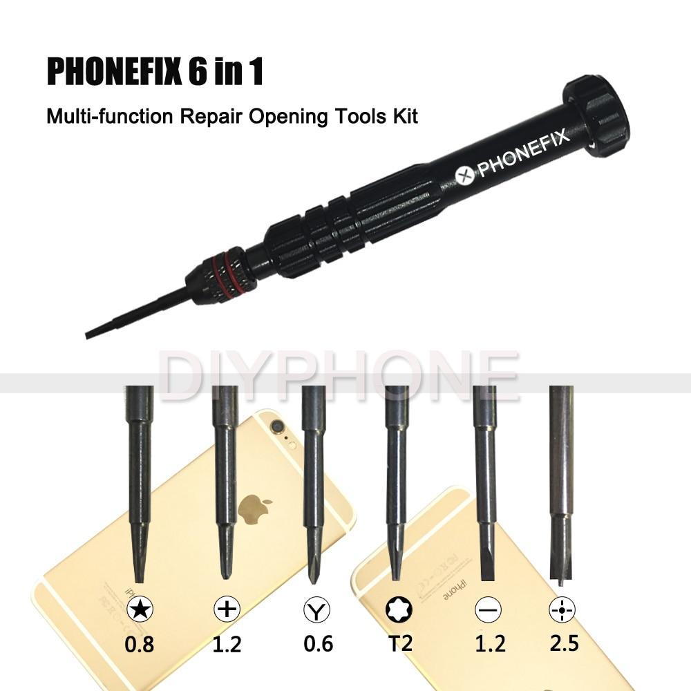 6 in 1 Customized Magnetic Screwdriver Kit Professional Hand Tools Set for iPhone 6 6S 7 7P 8 Opening Repair