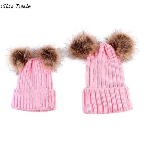 Baby and Mom Matching Winter Hats