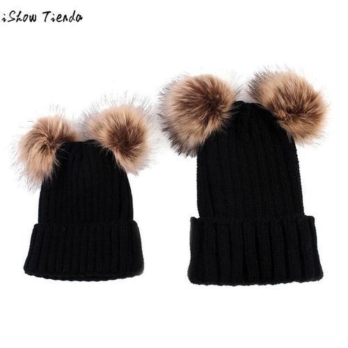 Baby and Mom Matching Winter Hats