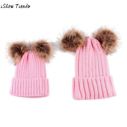 Baby and Mom Matching Winter Hats