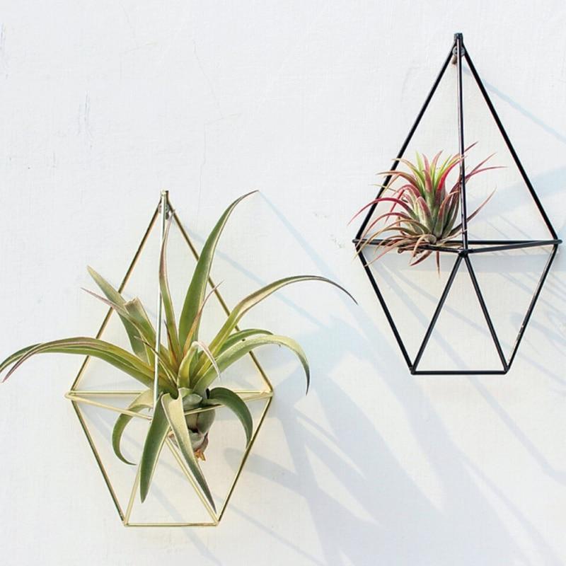 Gold Geometric Air Plant Holder