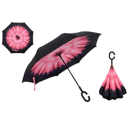 Double-Layer Hands-Free Inverted Umbrella