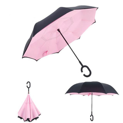 Double-Layer Hands-Free Inverted Umbrella
