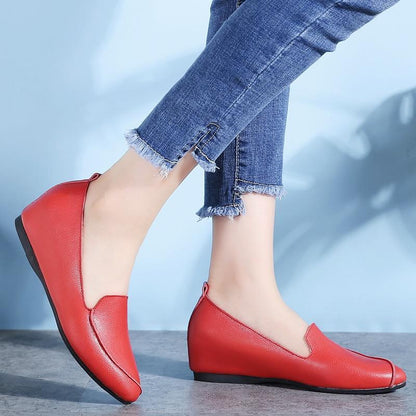 Cow Muscle Ballet Light shoes Sewing Women Genuine Leather Shoes