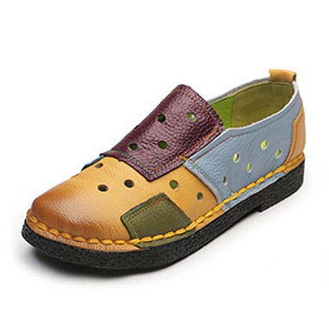 New Women Flats Women Shoes Genuine Leather Shoes