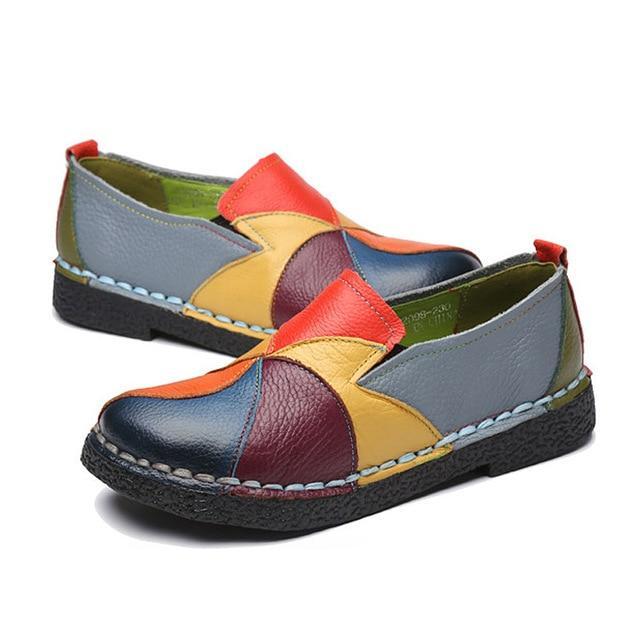 New Women Flats Women Shoes Genuine Leather Shoes