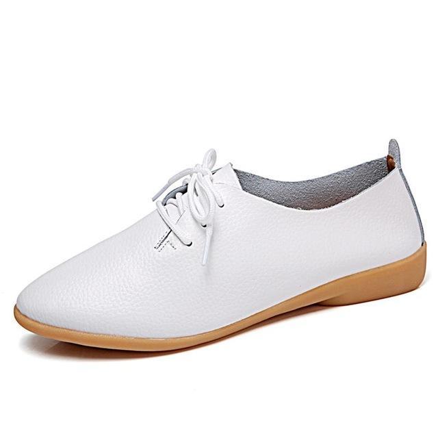 Plus size Loafers Women Shoes Lace up Moccasins Soft Female Ladies Shoes