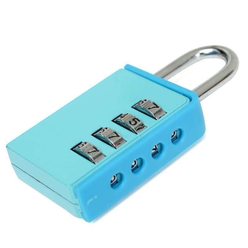 Portable 4 Digit Code Zinc alloy Lock Safe Combination Luggage Password Lock Padlock Suitcase Travel Luggage Boxes Safety