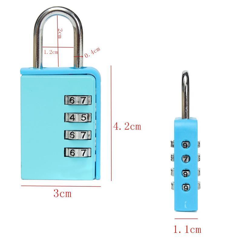 Portable 4 Digit Code Zinc alloy Lock Safe Combination Luggage Password Lock Padlock Suitcase Travel Luggage Boxes Safety