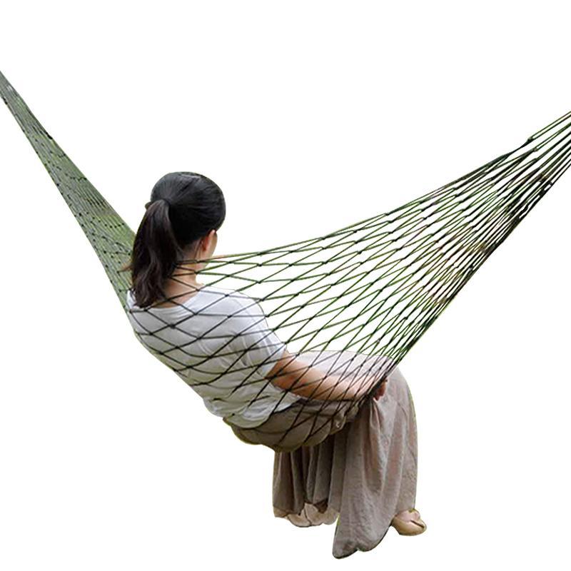 Portable Garden Nylon Hammock swingHang Mesh Net Sleeping Bed hamaca for Outdoor Travel Camping hamak blue green red hamac