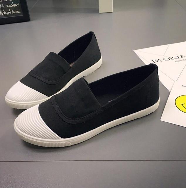 women  canvas flat shoes fashion Simple generous Multiple colors shoes