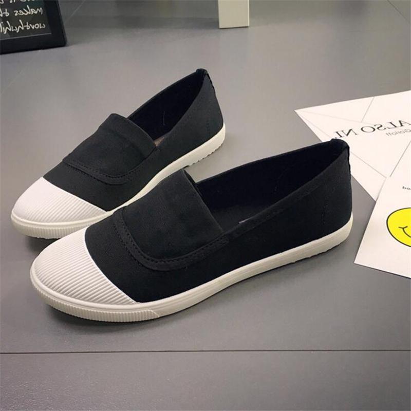 women  canvas flat shoes fashion Simple generous Multiple colors shoes