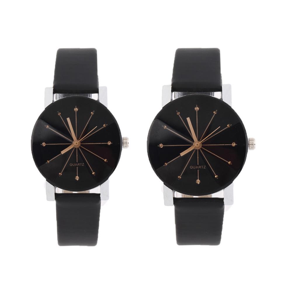 Men Women Casual Watches - Black Classic Couple Watch Fashion
