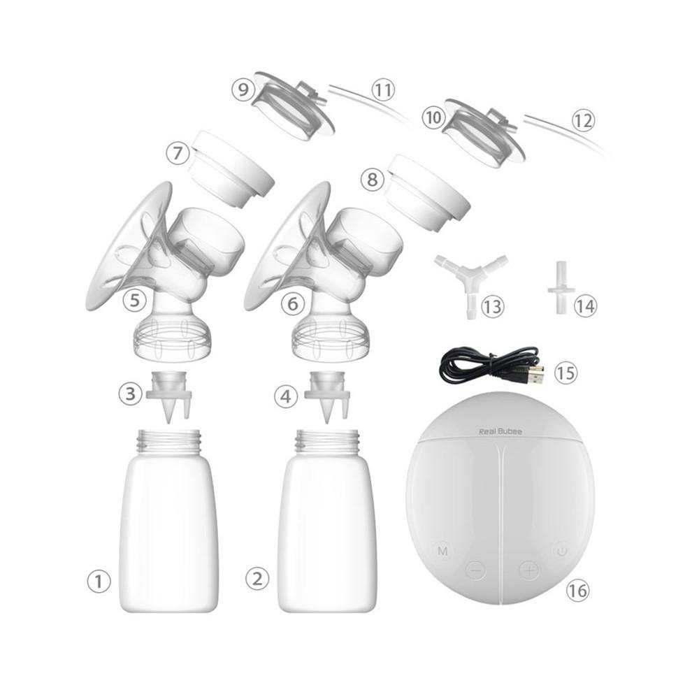 Electric Double Breast Pump With Milk Bottle