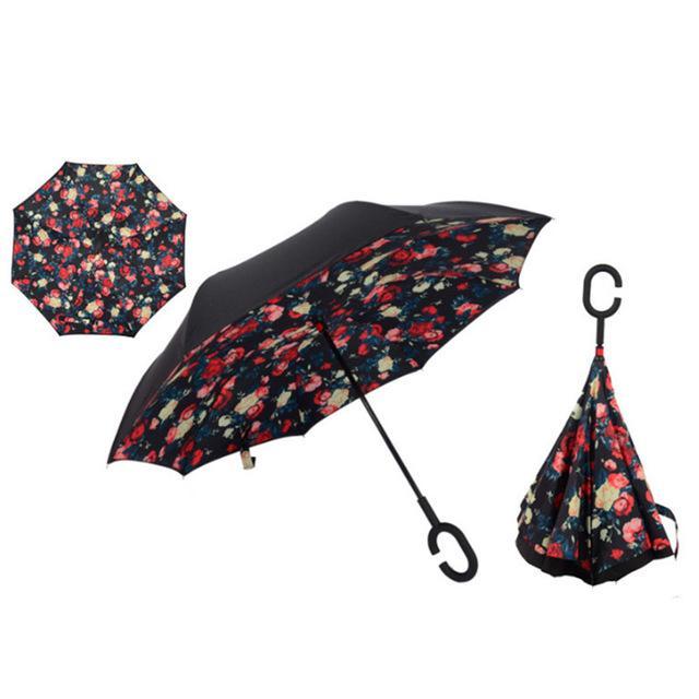 Double-Layer Hands-Free Inverted Umbrella