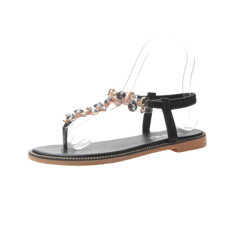 Rhinestone Sandals Women Sandals Fashion Shoes Women Rome Gladiator Casual flats Sandals