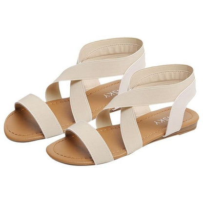 Women's sandals Women  New  Fashion Rome Cross Strap Flats Sandals