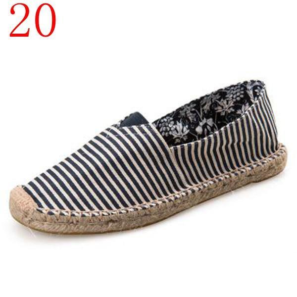 New Arrival Black Retro Vintage Ladies Womens Casual Espadrilles Shoes