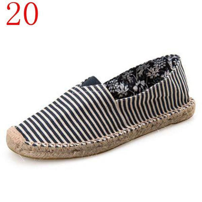 New Arrival Black Retro Vintage Ladies Womens Casual Espadrilles Shoes
