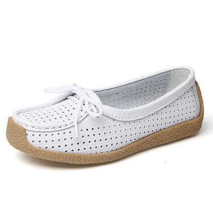 New Women Flats Leather Shoes Moccasins Mother Loafers