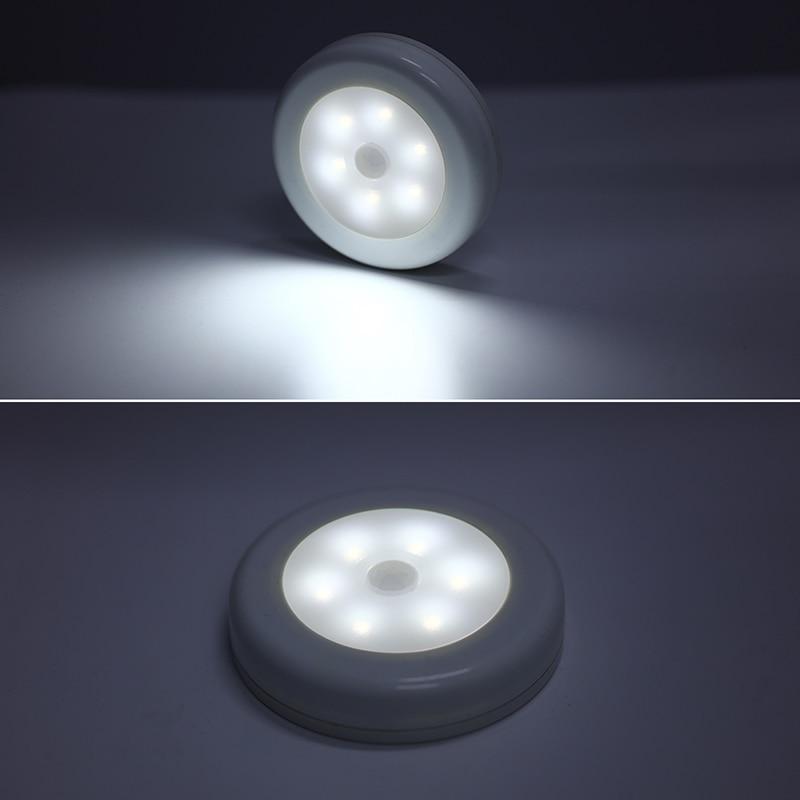 s Infrared PIR Motion Sensor 6 Led Night Light Wireless Detector Light Wall Lamp Light Auto On/Off Closet Battery Power