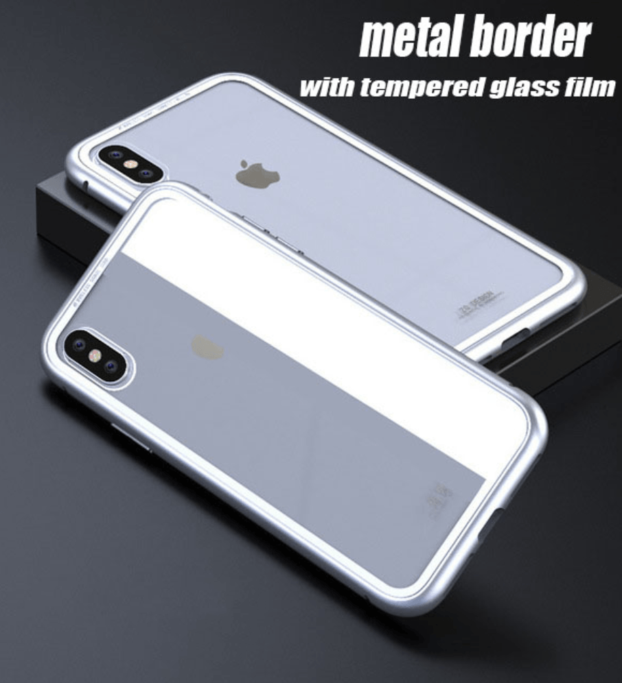 iPhone Magnetic Adsorption Case With Tempered Glass