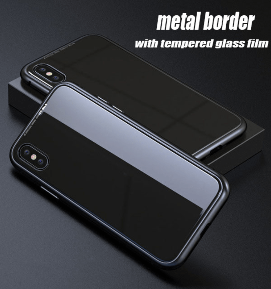iPhone Magnetic Adsorption Case With Tempered Glass