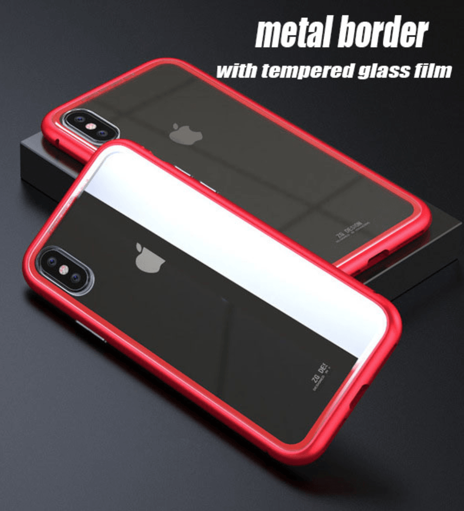 iPhone Magnetic Adsorption Case With Tempered Glass